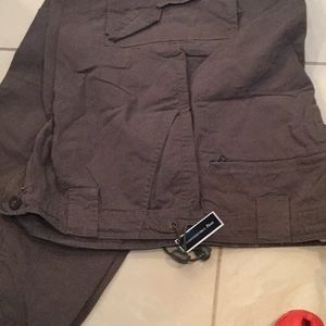 Brown short and long pants combination